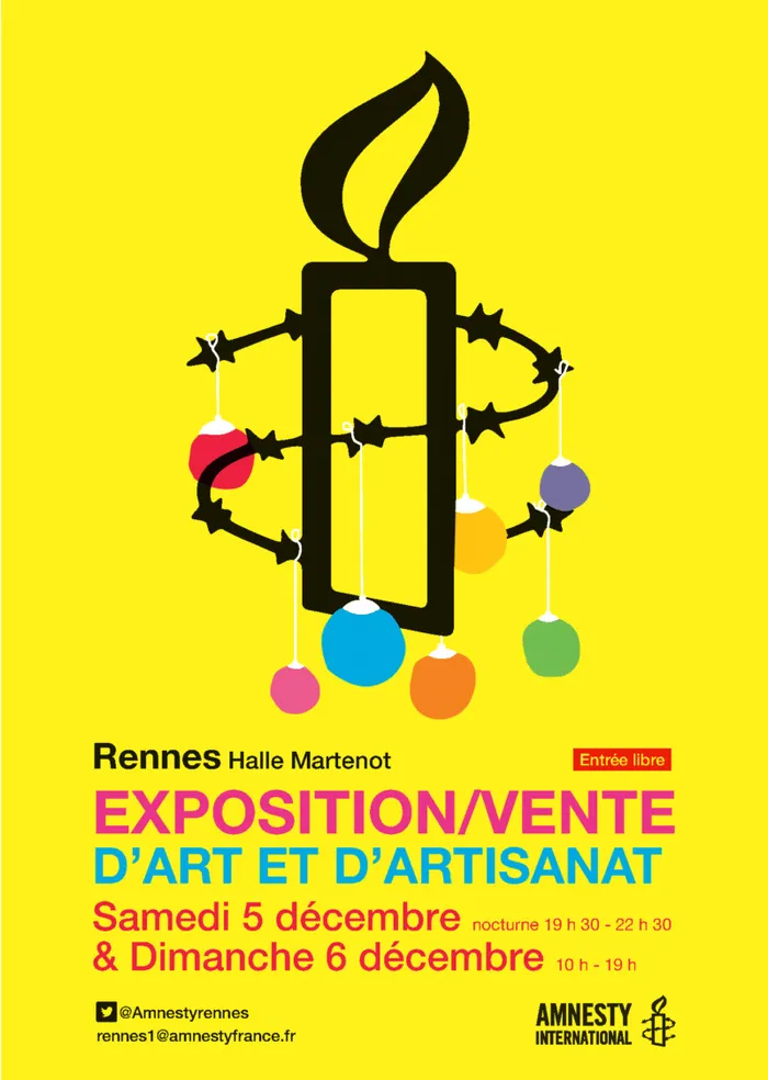 Illustration de l'événement : Exposition vente d'Art et d'Artisanat • Amnesty International Rennes
