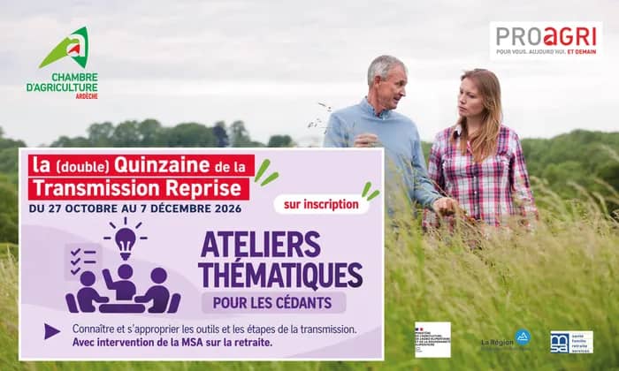 Illustration de l'événement : LA (DOUBLE) QUINZAINE DE LA TRANSMISSION : Atelier thématique le 12 novembre 2026