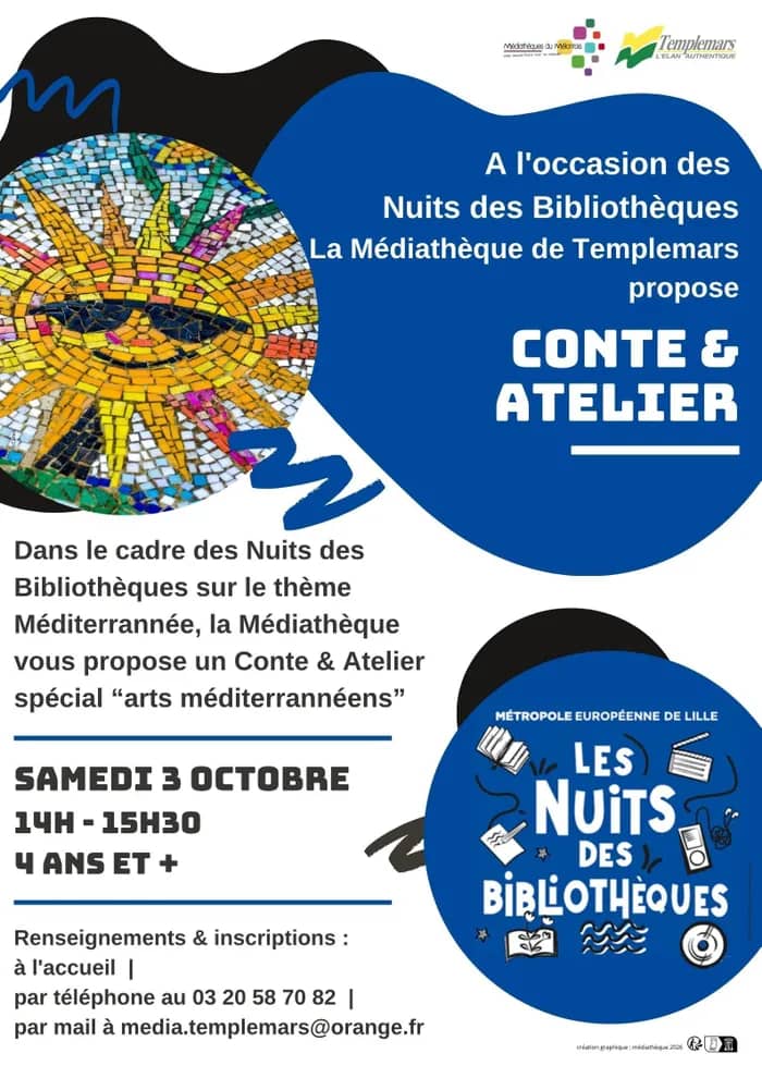 Illustration de l'événement : Conte et atelier spécial "arts méditerranéens"