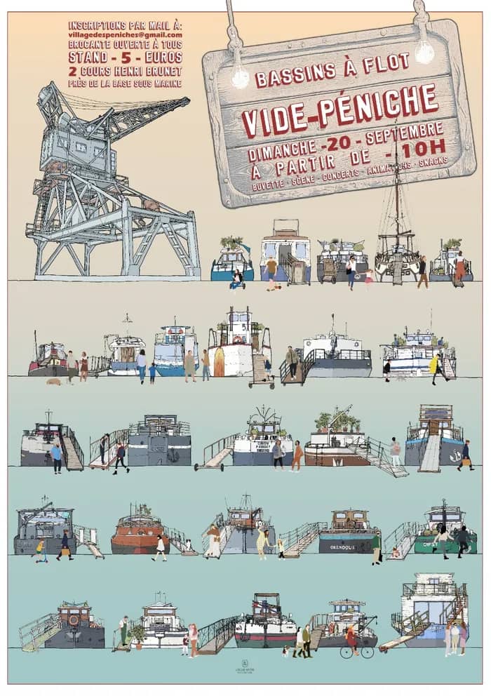 Illustration de l'événement : Vide Péniche Buvette et Concerts au Village des Péniches