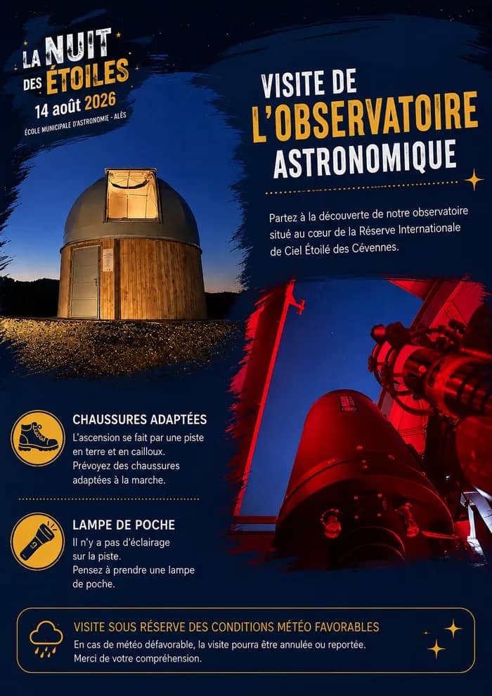 Illustration de l'événement : Découvrez l'Observatoire Astronomique de la Ville d'Alès