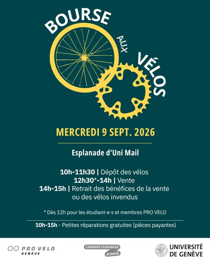 Illustration de l'événement : Bourse aux Vélos UNIGE x PRO VELO
