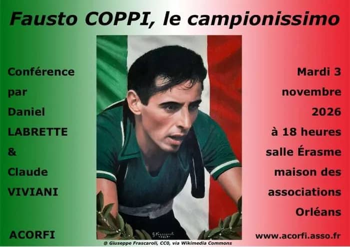 Illustration de l'événement : Fausto COPPI, le campionissimo, par Daniel LABRETTE et Claude VIVIANI