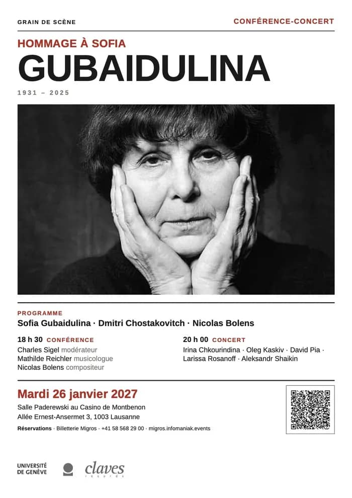 Illustration de l'événement : Hommage à Sofia Gubaïdulina: Conférence-concert