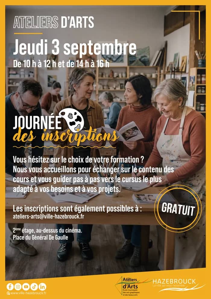Illustration de l'événement : Journée des inscriptions aux Ateliers d’Arts