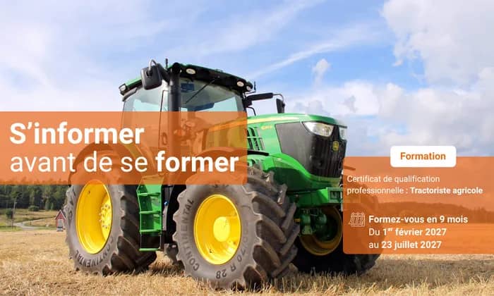 Illustration de l'événement : S'informer avant de se former - CQP Tractoriste agricole (44)