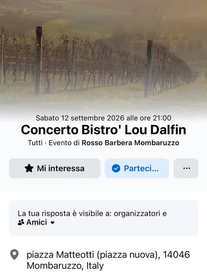 Illustration de l'événement : concerto a ballo Bistrò Dalfin
