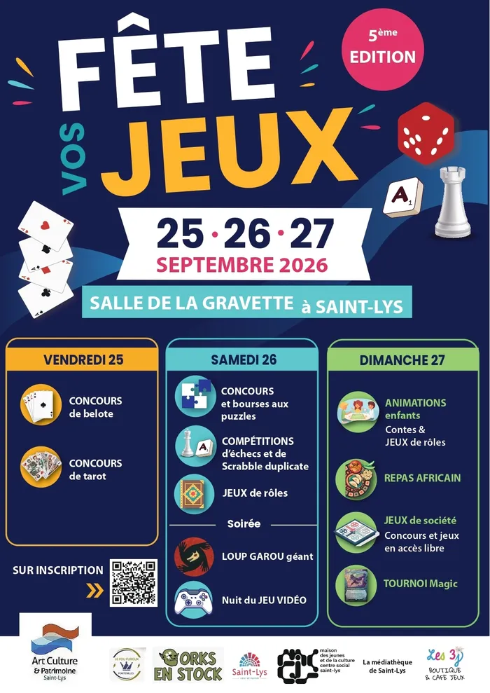 Illustration de l'événement : FETE VOS JEUX, par Art, Culture et Patrimoine de Saint-Lys