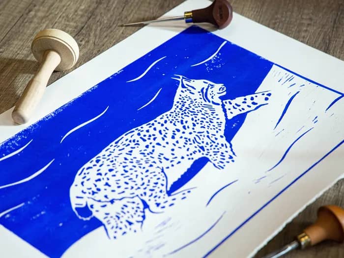 Illustration de l'événement : Démonstration de la linogravure à l'occasion des Journées Nationales des Artistes