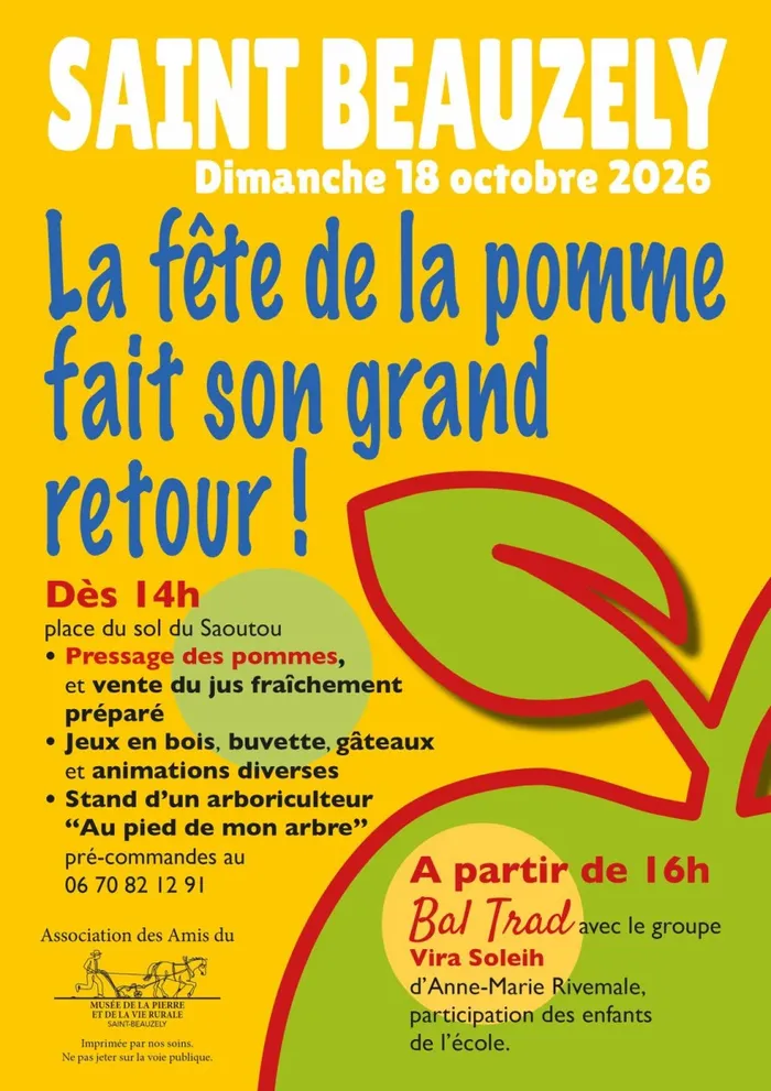 Illustration de l'événement : Bal Trad à la Fête de la Pomme à St Beauzély