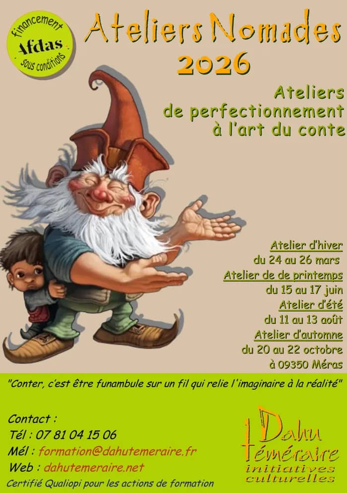 Illustration de l'événement : Atelier nomade : perfectionnement à l'art du conte