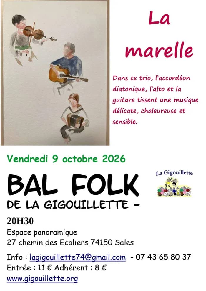 Illustration de l'événement : Bal Folk à Sales avec la Gigouillette et La marelle