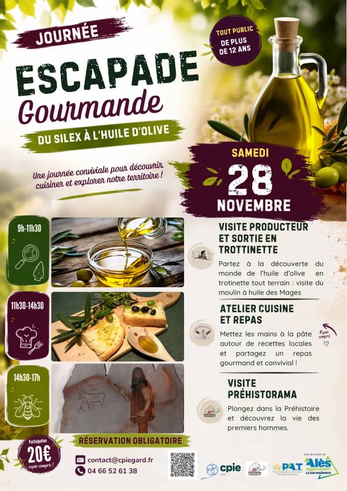 Illustration de l'événement : Journée Escapade Gourmande - Du silex à l'huile d'olive