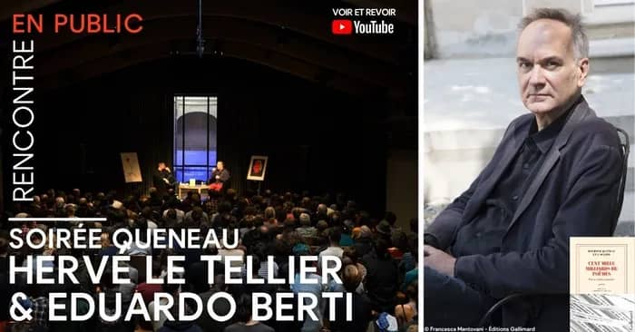 Illustration de l'événement : Soirée Raymond Queneau avec Hervé Le Tellier & Eduardo Berti