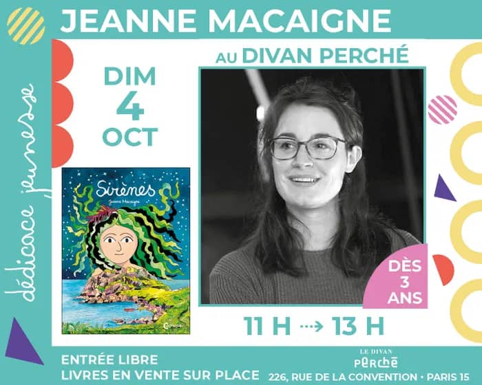 Illustration de l'événement : Jeunesse : Jeanne Macaigne dédicace « Sirènes »