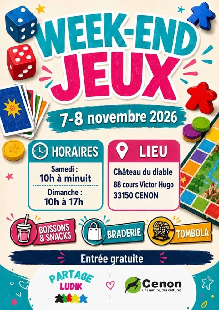Illustration de l'événement : Week-end Jeux de société : 2ᵉ édition !
