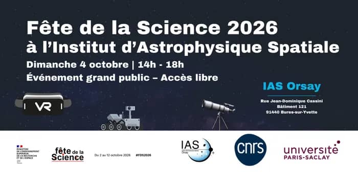 Illustration de l'événement : Fête de la Science à l'Institut d'Astrophysique Spatiale - Université Paris-Saclay