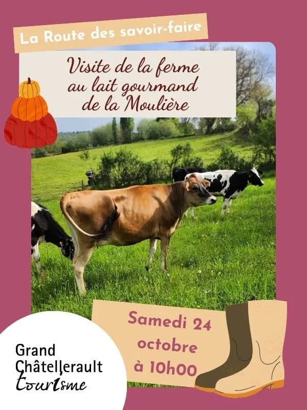 Illustration de l'événement : Visite de ferme : Lait gourmand de le Moulière