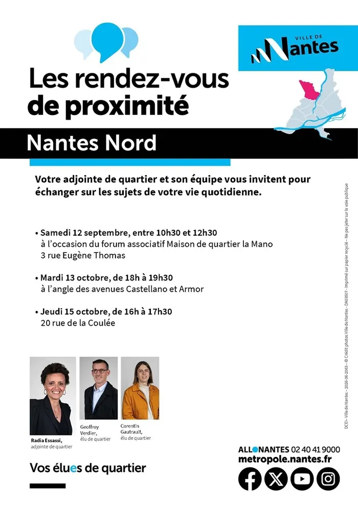 Illustration de l'événement : Les élues et élus à votre rencontre - Quartier Nantes Nord
