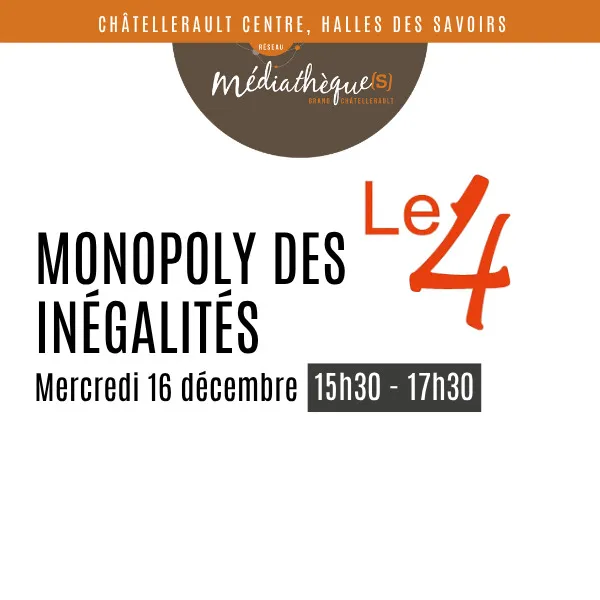 Illustration de l'événement : Permanence Le 4 Infos Jeunes : Monopoly des inégalités
