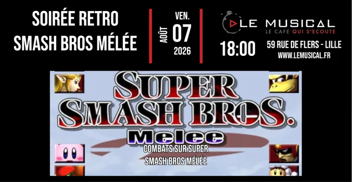 Illustration de l'événement : Soirée retro gaming special Smash bros mélée