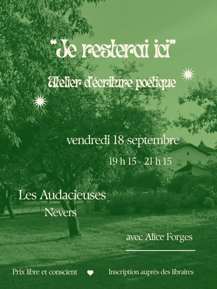 Illustration de l'événement : Atelier d'écriture poétique