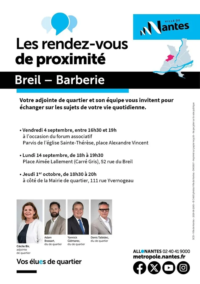 Illustration de l'événement : Les élues et élus à votre rencontre - Quartier Breil-Barberie