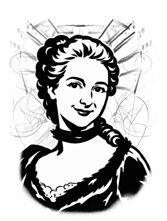 Illustration de l'événement : Atelier : mathématiciennes, la fresque d’Émilie du Châtelet