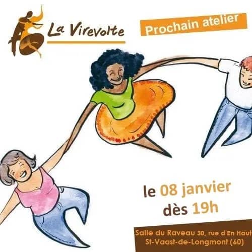 Illustration de l'événement : Atelier de danse et de musique folk de La Virevolte