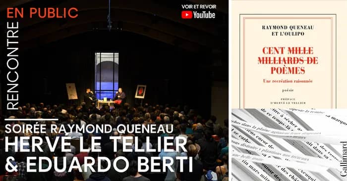 Illustration de l'événement : Soirée Raymond Queneau avec Hervé Le Tellier & Eduardo Berti