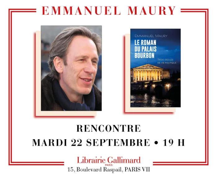 Illustration de l'événement : Emmanuel Maury présente « Le Roman du Palais Bourbon »