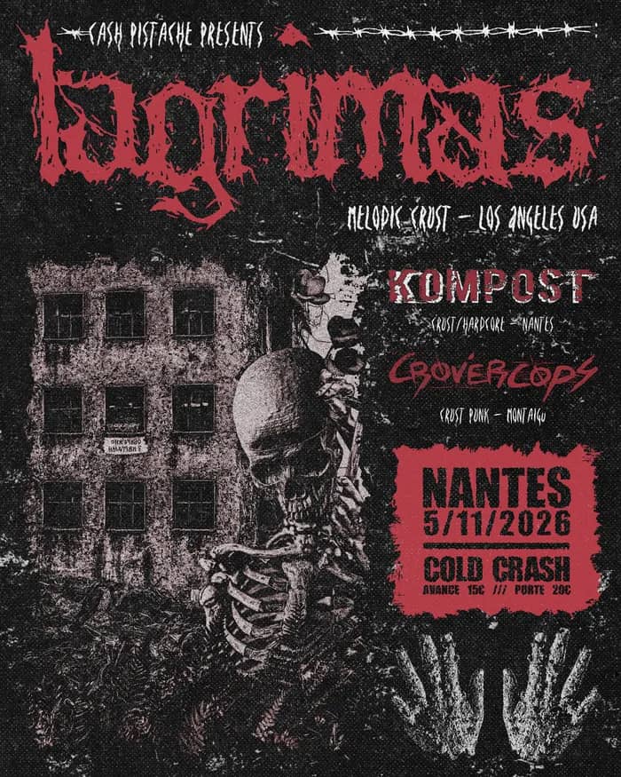 Illustration de l'événement : Concert : Lagrimas + Kompost + Crovercops