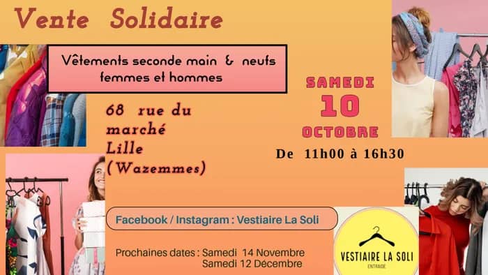 Illustration de l'événement : Vente solidaire de vêtements par le "Vestiaire LaSoli"