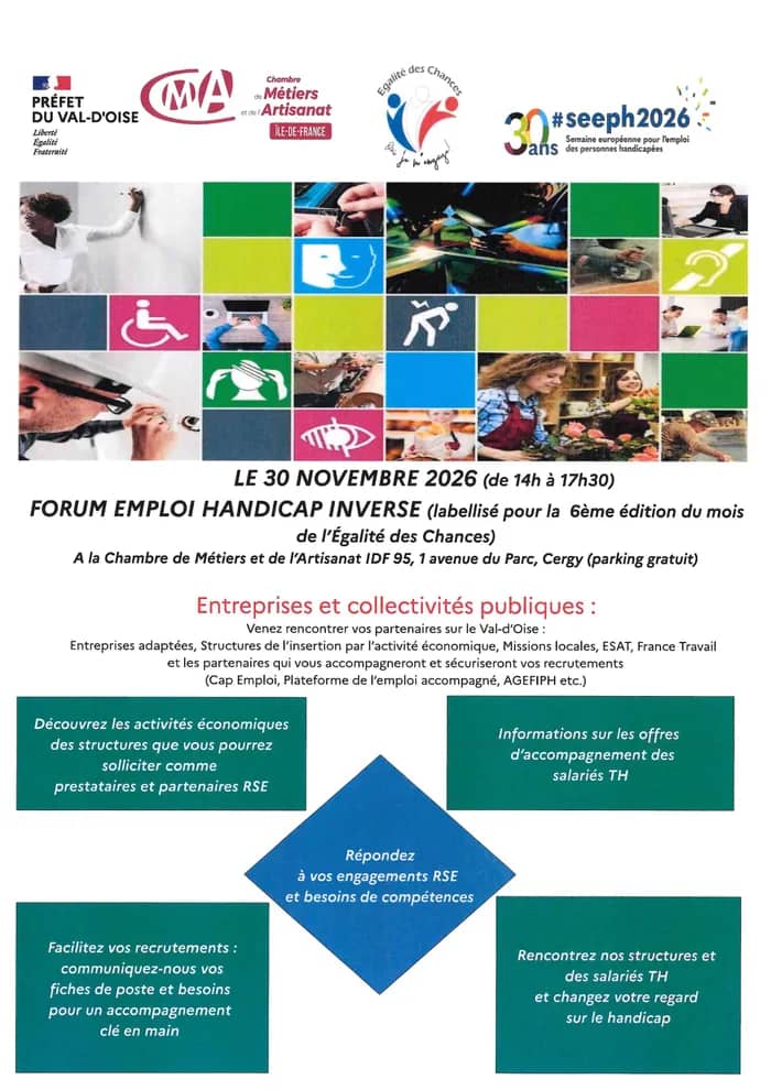 Illustration de l'événement : Forum Handicap : accélérez vos recrutements et développez votre impact RSE