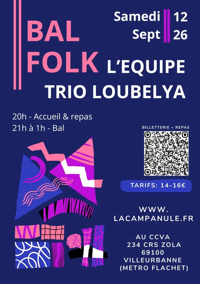 Illustration de l'événement : Bal folk avec L'Equipe et Trio Loubelya