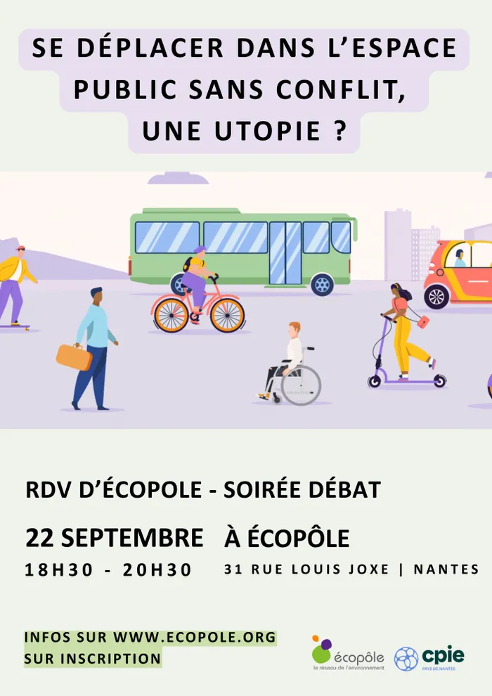 Illustration de l'événement : Soirée-débat : Se déplacer dans l'espace public sans conflit, une utopie ?