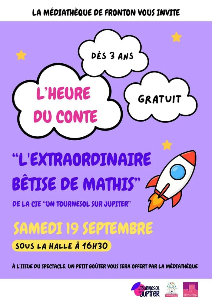Illustration de l'événement : Heure du Conte : L'extraordinaire bêtise de Mathis