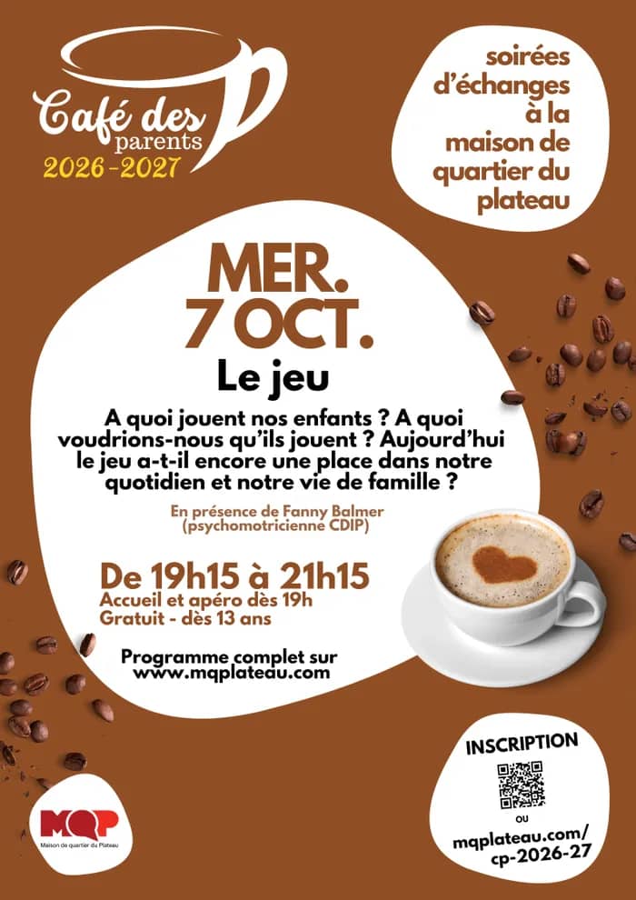 Illustration de l'événement : Café des parents : le jeu dans l'éducation