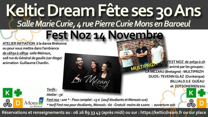 Illustration de l'événement : Keltic Dream fête ses 30 ans - Fest-noz