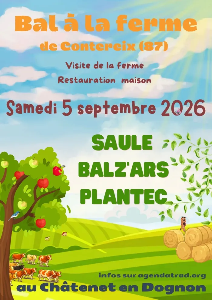 Illustration de l'événement : Bal à la Ferme de Contereix avec Plantec, Saule et Balz'ars