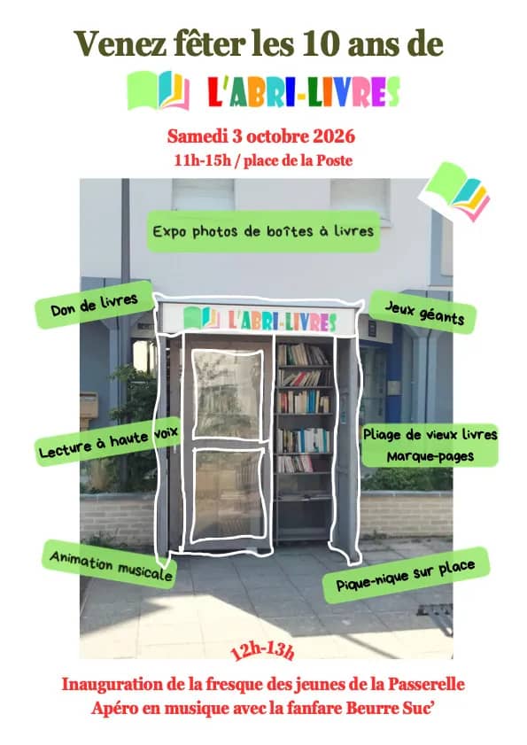 Illustration de l'événement : L’Abri-livres : dix ans déjà !