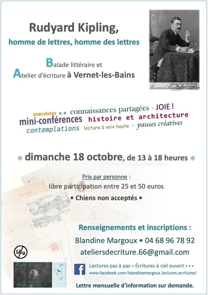 Illustration de l'événement : Rudyard Kipling • Balade conférencière & Atelier d'écriture en plein air