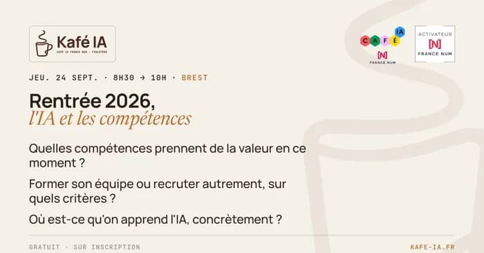 Illustration de l'événement : Kafé IA · L'IA et les compétences