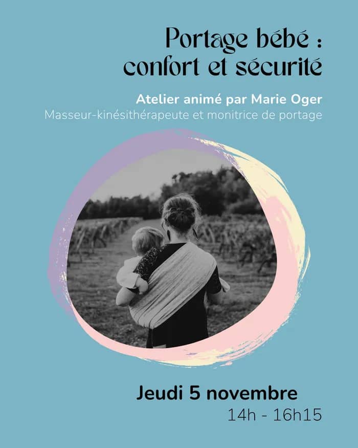 Illustration de l'événement : Portage bébé, le confort et la sécurité pour vous et votre enfant
