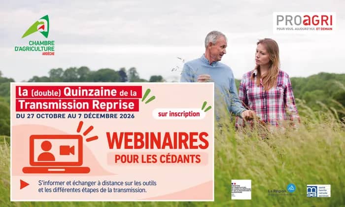 Illustration de l'événement : LA (DOUBLE) QUINZAINE DE LA TRANSMISSION : Webinaire le 27 novembre 2026