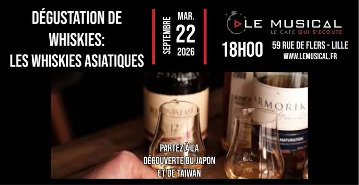 Illustration de l'événement : Dégustation de whiskies: Les asiatiques