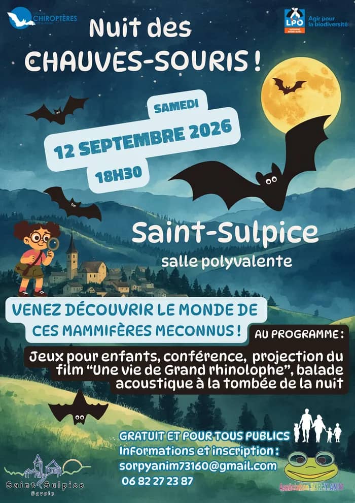 Illustration de l'événement : Nuits des Chauves-souris à Saint-Sulpice (Savoie)