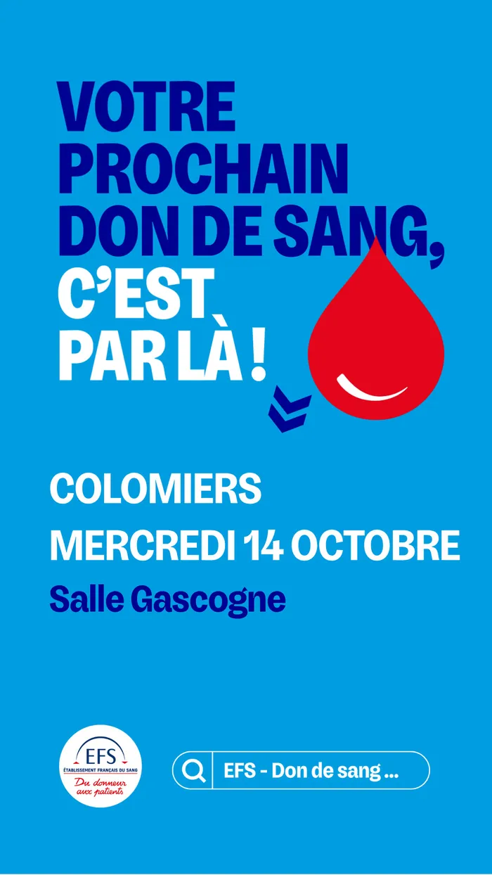 Illustration de l'événement : Don du sang - 14 octobre
