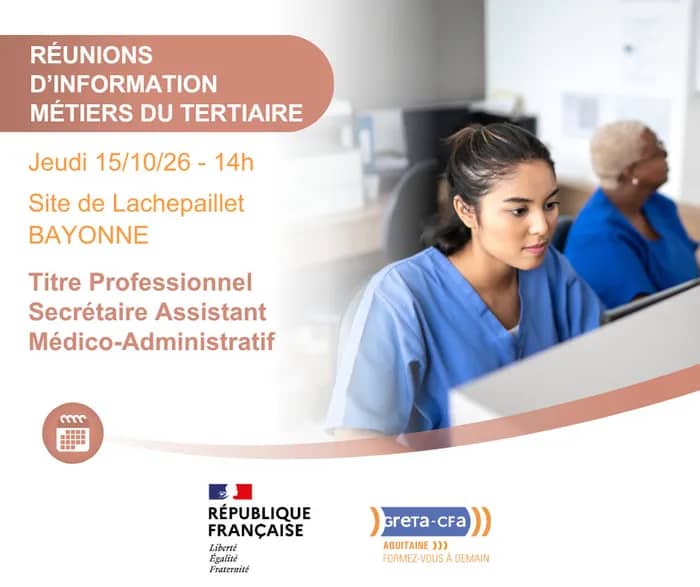 Illustration de l'événement : Réunion d'information : formation secrétaire assistant médico-administratif