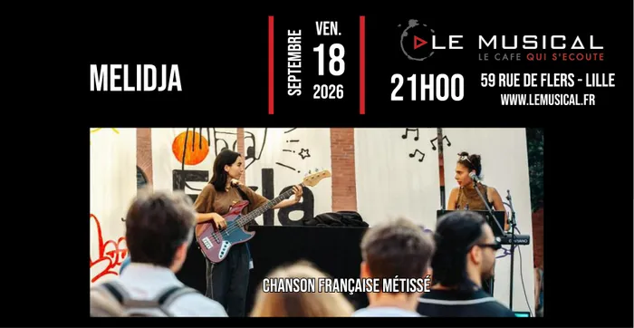 Illustration de l'événement : Live: Melidja (Chanson Française métissé)